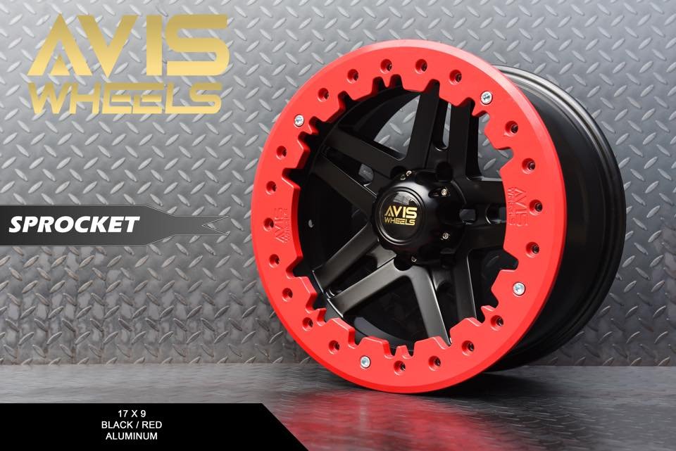 AVIS WHEELS SPROCKET BLACK RED RING